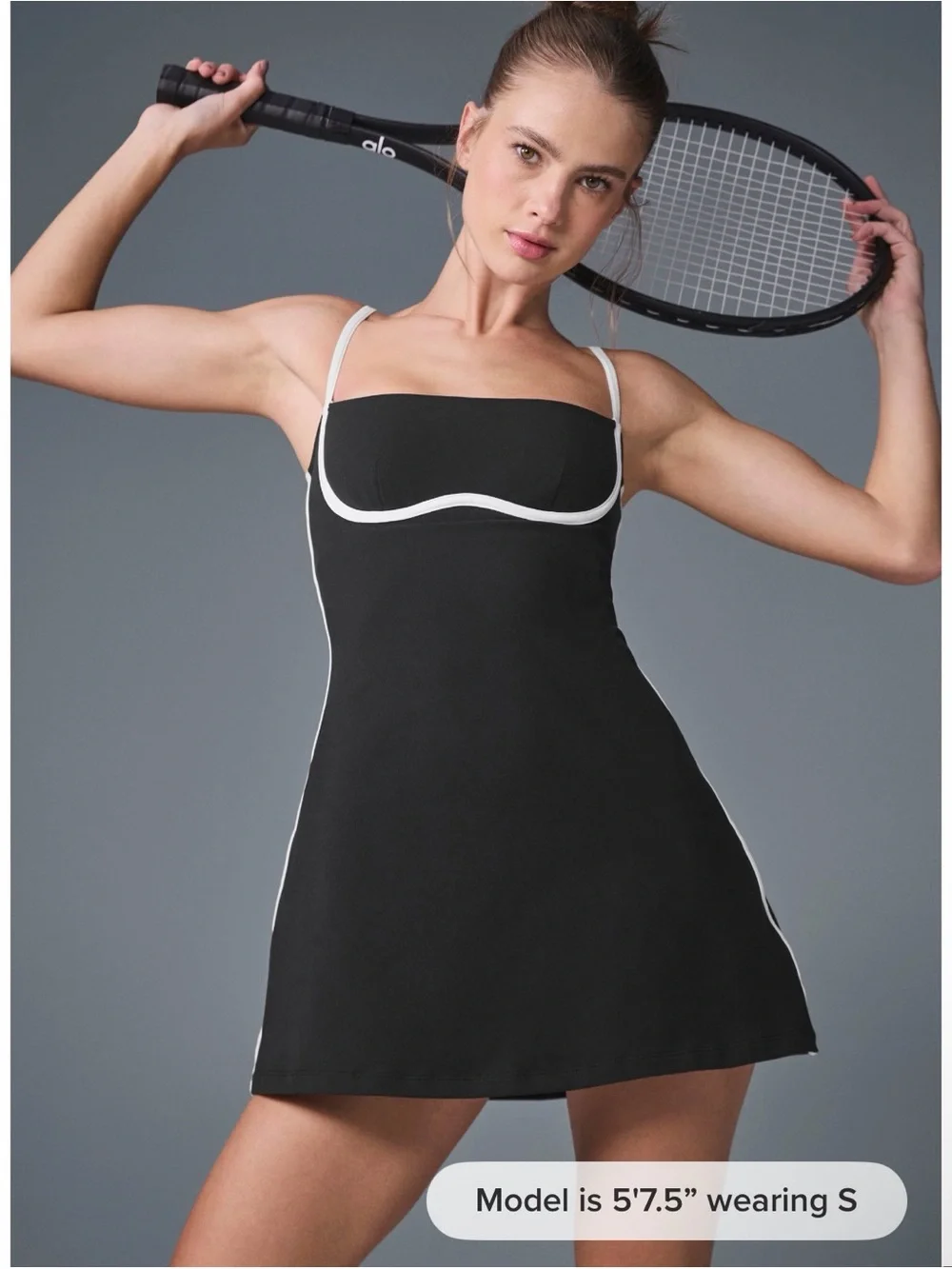 ALO Yoga airbrush streamlined dress black/white